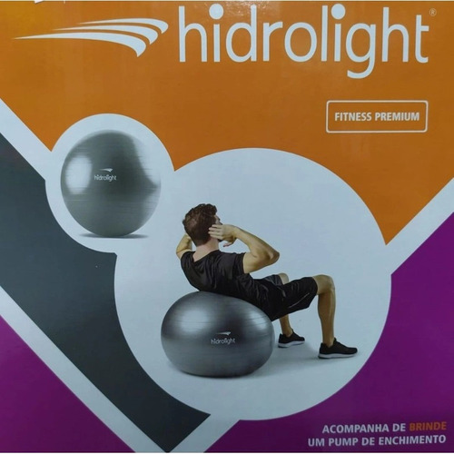 Bola De Exercícios Pilates Hidrolight Com Bomba 65cm